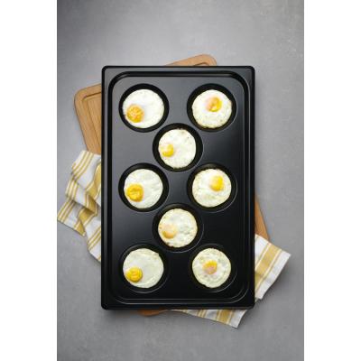 Podnos s nepřilnavým povrchem CONVECTOMAT EGGPLATE, HENDI, GN 1/1, Černá, 530x325x(H)26mm | 808856